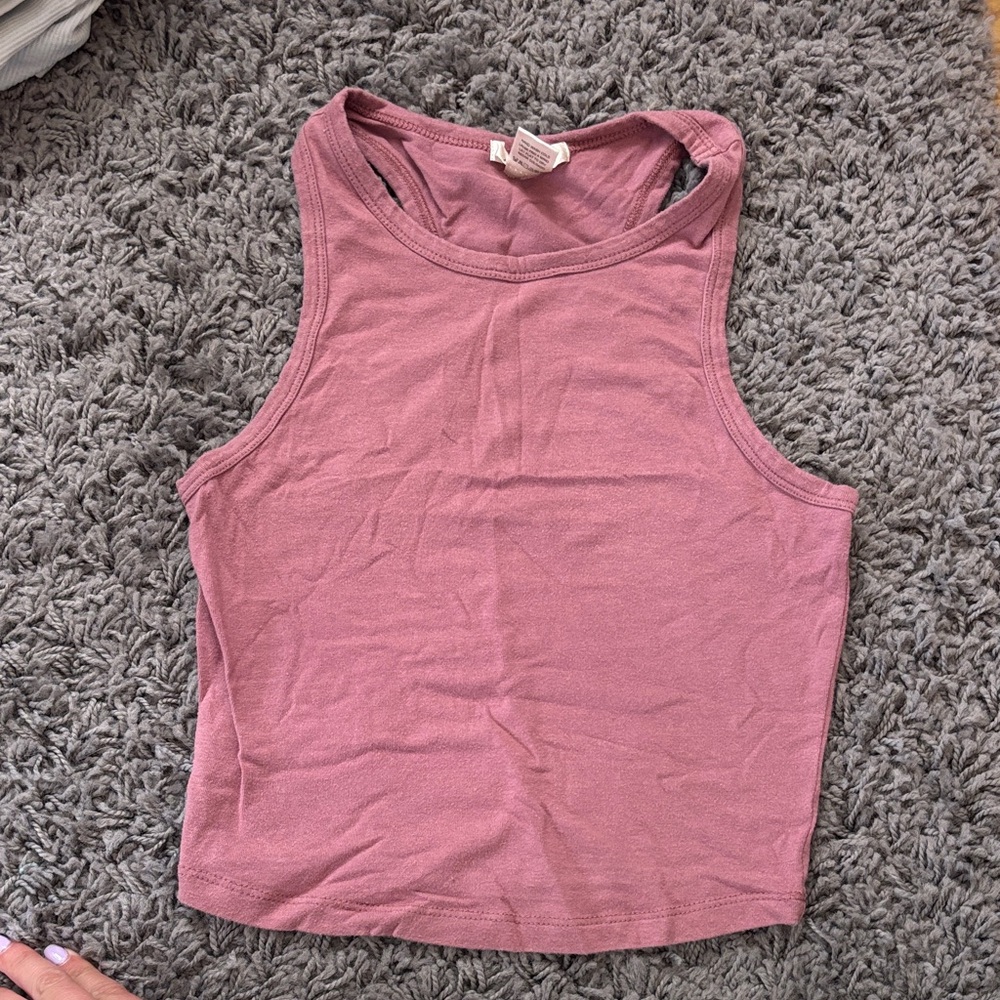 Bozzolo Women's Racerback Crop Tank Top - Dusty Rose